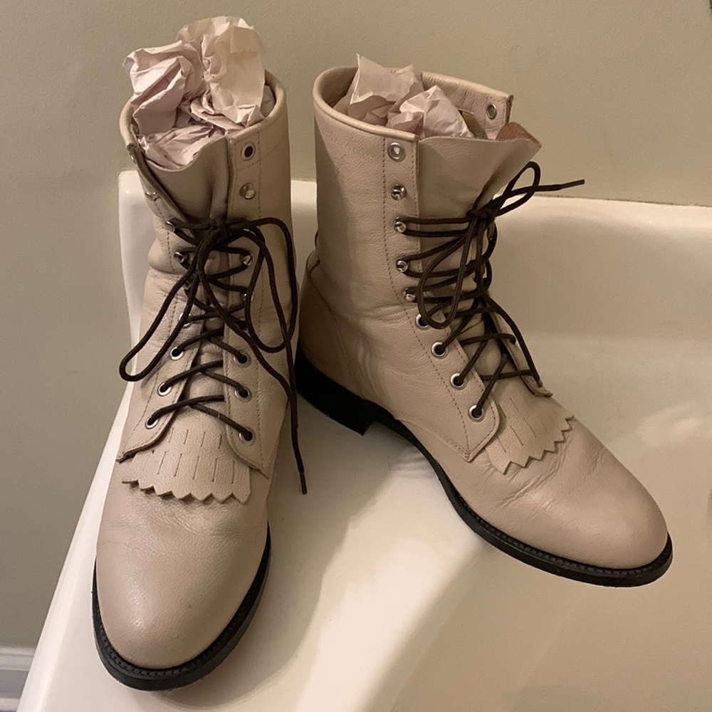 Woman’s justin riding boots worn 3 x